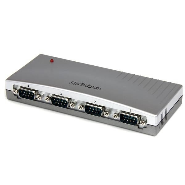 Adaptador Startech Hub USB Externo de 4 Puertos Serial RS232 DB9