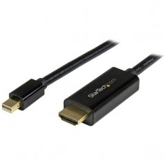 Cable Adaptador Mini DisplayPort a HDMI de 1mts Color Negro Ultra HD 4K
