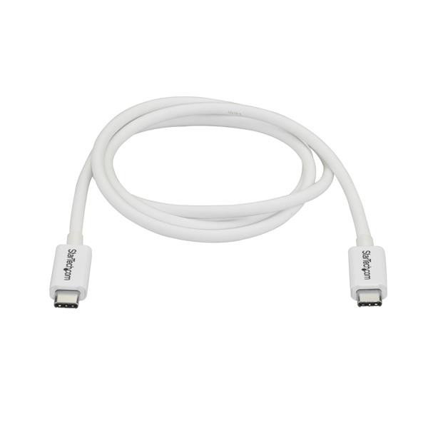 Cable Startech de 1mts Thunderbolt 3 Blanco Cable Compatible con USB-C y DisplayPort