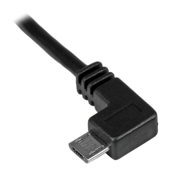 Cable Startech de 2mts Micro USB con Conector Acodado a la Izquierda