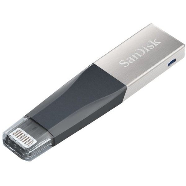 Pendrive 128GB SanDisk iXpand Mini para iPhone y iPad, Conector Lightning y USB 3.0