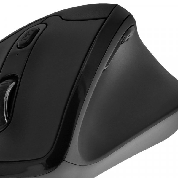 Mouse KlipX Flexor Inalambrico Ultra-ergonómico 6 Botones 2.4GHz Negro