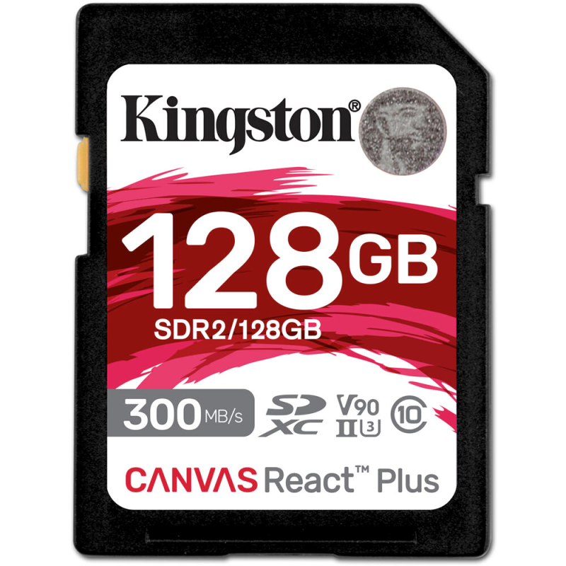 Tarjeta de Memoria Kingston Canvas React Plus 128GB SD