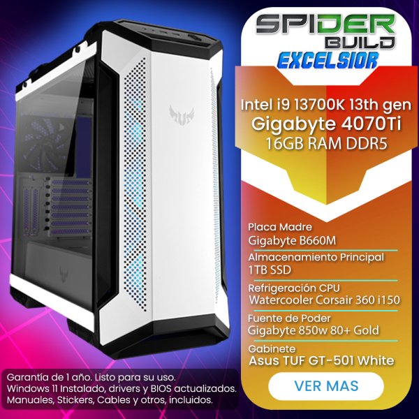 Spider Build Excelsior Intel i7 13700KF | RTX 4070Ti...