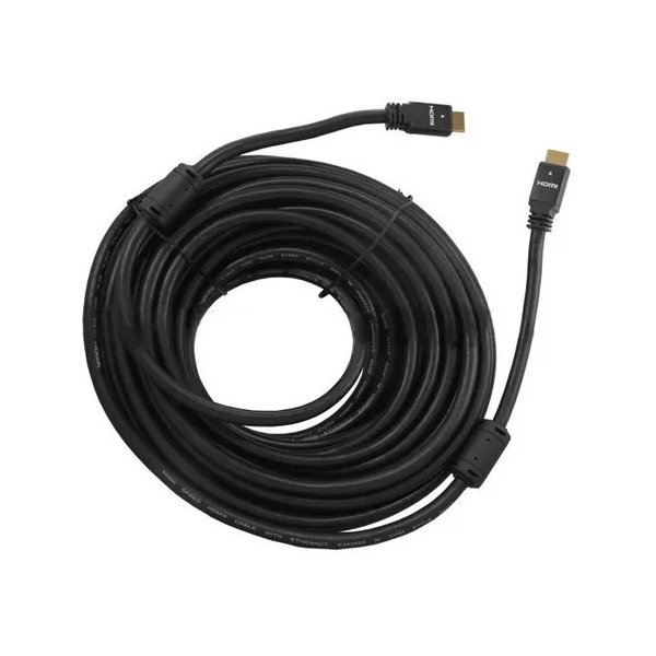 Cable HDMI 3mts M/M v1.4 Conector Metalico Negro 30AWG